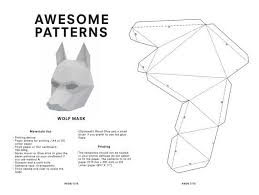 Diy Wolf Mask Low Poly Paper Craft Template Printable Wolf Etsy Cardboard Mask Paper Mask Template Wolf Mask