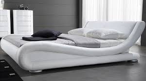 Marlo Leather Bed White Modern Bed Bed Linens Luxury Leather Bed