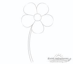 • start with drawing a larger circle and a smaller circle inside it. How To Draw A Flower Step By Step Easylinedrawing