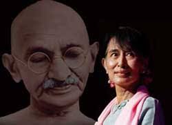 Aung san suu kyi was elected prime minister in 1988 during a brief attempt at democracy, but the military never let her take office. Aung San Suu Kyi In Gandhi S Footsteps Articles On And By Gandhi