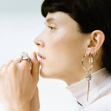 Bicolor 'Solis' ring with rock crystal