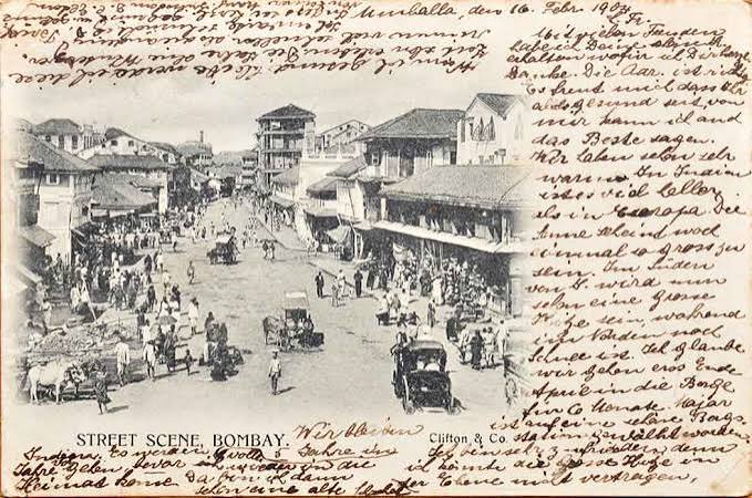 The Streets Of Bombay During The British Era, 5 Postcards 1900s - Past-India