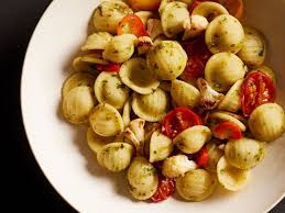 Orecchiette With Roasted Cauliflower And Rustic Basil Pesto Sauce Recipe Yummy Pasta Dish Broccoli Recipes Dinner Dishes
