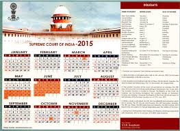 Calendar Supreme Court Of India