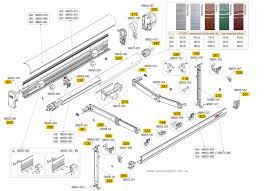 Spare Parts Diagram Fiamma F45 L 450 550 Awning Caravan Parts
