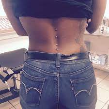 Piercingsbykash Piercingsby Kash On Instagram 4 Dermal Anchors Placed Along Spine Piercings Bodypie Back Piercings Back Dimple Piercings Dermal Piercing