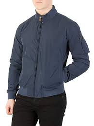 hackett london mens memory blouson jacket blue large