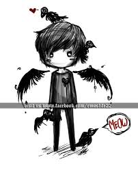 Pin By Mireille Coddens On Emo Art Emo Art Gothic Anime Anime
