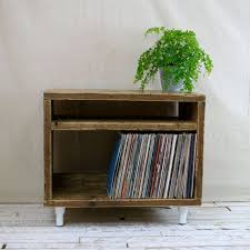 Reclaimed Wood Tv Stand Record Player Vinyl Unit White Leg Etsy Reclaimed Wood Tv Stand Tv Stand Wood Vinyl Room