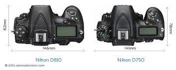 Nikon D810 Vs Nikon D750 Camera Size Comparison Top View Nikon D7200 Nikon D500 Nikon