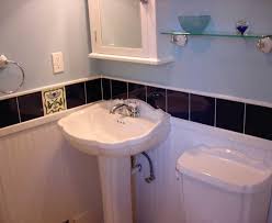 pedistal sink backsplash ceramic tile