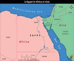The physical map of egypt showing major geographical features like elevations, mountain ranges, deserts, seas, lakes, plateaus. Is Egypt In Africa Or Asia What Continent In Egypt Is