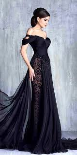 33 Beautiful Black Wedding Dresses That Will Strike Your Fancy Wedding Dresses Guide Black Wedding Gowns Halloween Wedding Dresses Black Wedding Dress Gothic