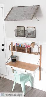 Kids Homework Station With Ikea Svalnas Wall Mounted Desk Kids Room Desk Kids Homework Station Kids Rooms Diy