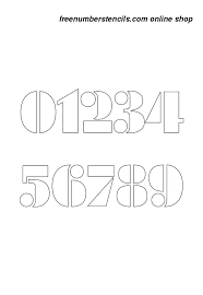 3 inch #91 | free printable number stencil template. 3 Inch Leading Edge Futuristic Number Stencils 0 To 9 Freenumberstencils Com