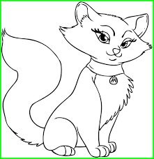 Mewarnai hewan kucing dan anjing. Gambar Lukisan Kucing Comel Cikimm Com