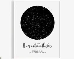 Star Chart For Specific Date Custom Star Map By Date Printable Valentines Day Gift For Him Etsy