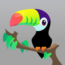 Cartoon Bird Drawing For Kids With Colour Toucan Vector Drawing By Karianne Hutchinson Illustration Illustrator Adobe Tropical Bird Bright Colors To Toucan Illustration Illustration Art Kids Toucan Art