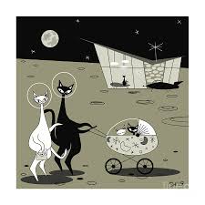 Check spelling or type a new query. Love You To The Earth And Back Mid Century Modern Atomic Cats Digital Art By Atomic Office