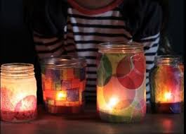 Tissue Paper Jar Lanterns Jam Jar Crafts Crafts With Glass Jars Jar Lanterns