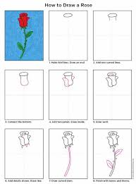 Draw 3 oval shapes, one inside another and then draw two curved lines for the rose. How To Draw A Rose Art Projects For Kids Drawing For Kids Kids Art Projects Draw A Rose