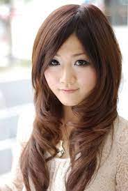 Long, straight layered hair with fringes. 22 Top Style Asian Layered Haircut For Round Face