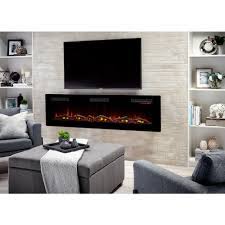 See more ideas about family room, built ins, wall units with fireplace. Dimplex Sierra 72 In Wall Built In Linear Electric Fireplace In Black Sil72 The Home Depot
