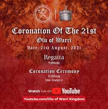 Check spelling or type a new query. Watch The Coronation Ceremony Of The Olu Of Warri Live On Youtube 21st August 2021 Bellanaija