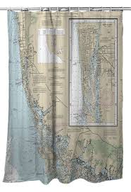 Fl Naples Fl Nautical Chart Shower Curtain Nautical