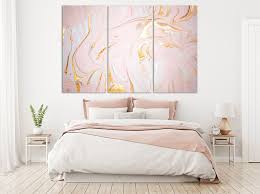Rose Gold Marble Decor 3 Piece Wall Art Canvas Etsy Rose Gold Wall Decor Gold Wall Decor Marble Decor