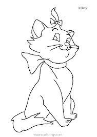 Princess in ball gown off the shoulder dress. Aristocats Little Princess Kitten Coloring Pages Xcolorings Com