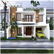 Denah dengan kamar tidur terletak. Desain Rumah 2 Lantai Ber Atap Rooftop Dilahan 10 X 12 M2