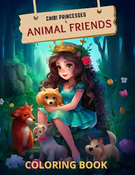 Chibi Princess Coloring Book: A Magical Adventure with Animal Friends: Vu,  Kieu: 9798854790277: Amazon.com: Books