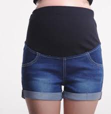 Shein legging de grossesse unicolore. Short De Grossesse En Denim Pantalons Et Jupes Maman Cigogne