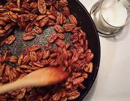 Sweet And Spicy Pecans Recipe Alton Brown Recipe Pecan Recipes Spicy Pecans Recipe Spiced Pecans