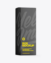 Paper Box W Matte Tube Mockup In Tube Mockups On Yellow Images Object Mockups