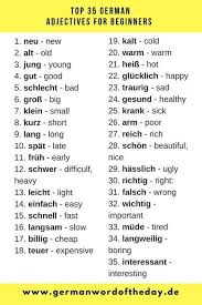 Educational Infographic Learn German Basic German Words German For Beginners German Adjectives G Infographicnow Com Your Number One Source For Learn German German Language Learning German Language Funny