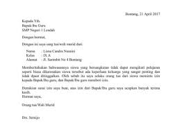 Contoh surat lamaran kerja yang baik dan benar. Contoh Surat Izin Kerja Malam Pdf Contoh Lif Co Id