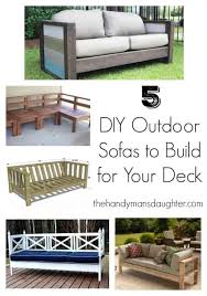 The most popular diy sectional sofa frame plans on build 5 Diy Outdoor Sofas To Build For Your Deck Or Patio The Handyman S Daughter