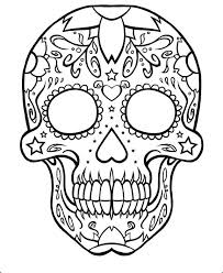Sugar Skull Plain Skull Coloring Pages Coloring Pages Free Coloring Pages