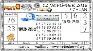 Prediksi Togel Sichuan Laskar4d 12 November 2018