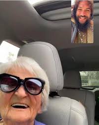 This is an older photo, so that's why the quality is not quite up to date.  But I think it is adorable: Jason and his grandmother, Mable 💖💞💞