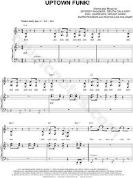 uptown funk sheet music by mark ronson trumpet sheet music