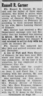 Obituary for Russell R. Garner (Aged 26)