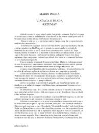 Personajul narator face primele patru clase in satul natal, terminand ca premiant. ÙØ¤ØªÙØ± ÙØ±Ù Ø§Ù ÙØªÙØ¡ Ø§ÙØºØ±ÙØ¨ Marin Preda Viata Ca O Prada Rezumat Centhini Resort Com