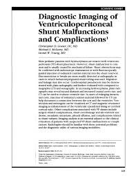 Pdf Diagnostic Imaging Of Ventriculoperitoneal Shunt Malfunctions And Complications