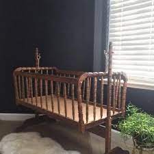 Wooden Toddler Baby Hanging Swing Hammock For Indoor And Etsy In 2021 Wooden Cribs Baby Cribs Vintage Baby Cribs