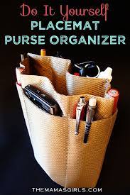 Do It Yourself Placemat Purse Organizer Purse Organization Diy Purse Organizer Diy Purse