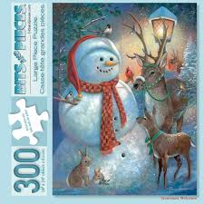 Bits And Pieces 300 Piece Puzzles Bits And Pieces 300 Piece Puzzle Snowman Welcome By Artist Ruane Manning Bitsandpieces 300 Piece Puzzles Large Puzzle Pieces Larger Piece Jigsaw Puzzles