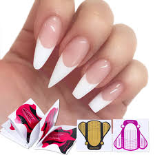 10pcs French Nail Form Gel Nail Extension Stickers For Building